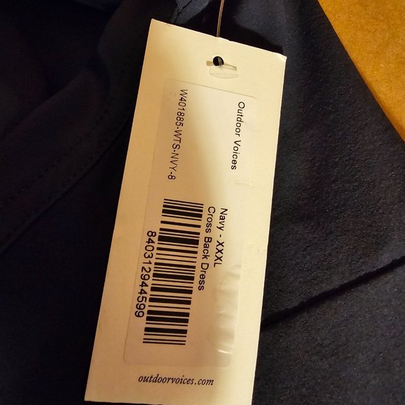 Outdoor Voices Navy Blue Cross Back Exercise Dress Size XXXL - NWT - Picture 9 of 14